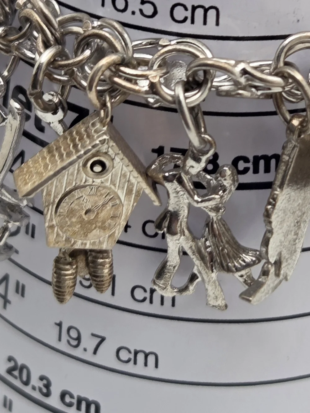 Heavy Vintage Jem Ster Sterling Charm Bracelet – 14 Sterling Charms 8